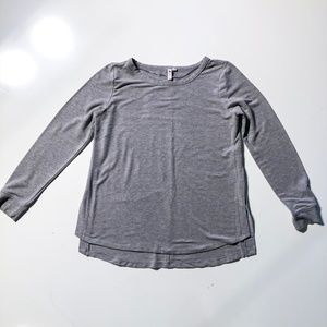 Cable and Gauge Grey Long Sleeve Top